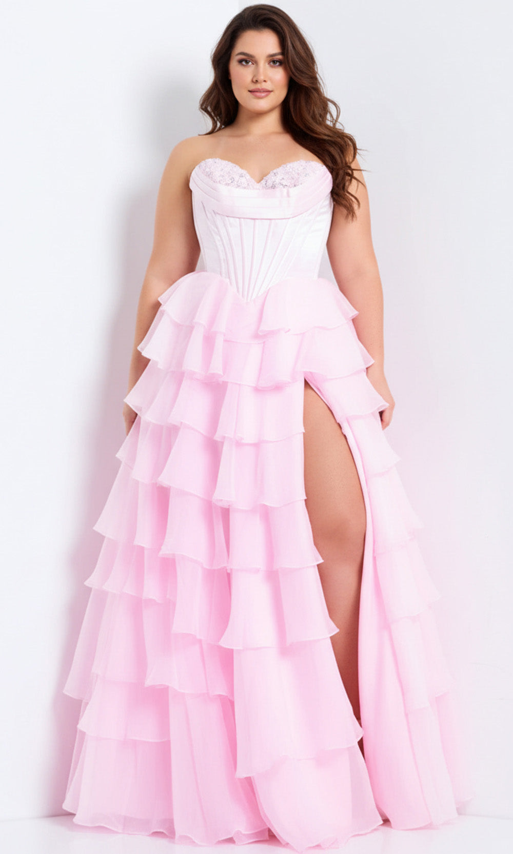 Jovani 47762 - Corset Bodice Sweetheart Ruffle Gown Ball Gowns
