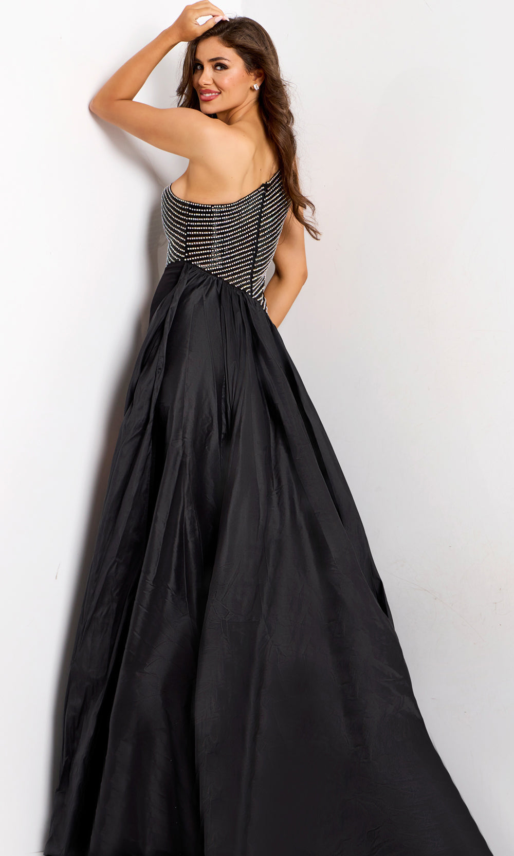 Jovani 47783 - Crystal Bodice Overskirt Romper Prom Dresses  in Multi Black