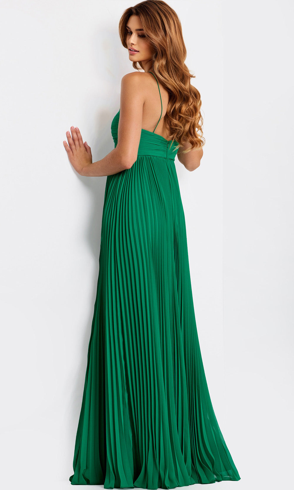 Jovani 47820 - Knotted Bust Pleated A-Line Gown