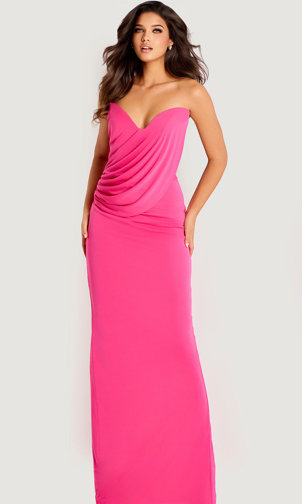 Jovani 47831 - Sweetheart Draped Bodice Long Gown Prom Dresses