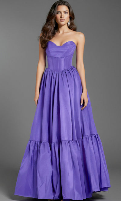 Jovani 47883 - Strapless Tiered Prom Ballgown Ball Gowns