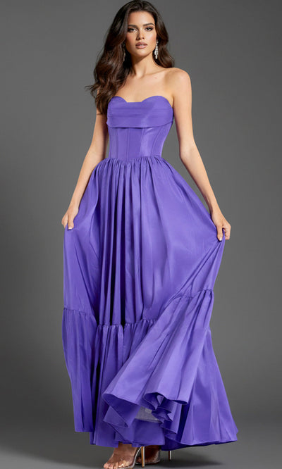 Jovani 47883 - Strapless Tiered Prom Ballgown Ball Gowns