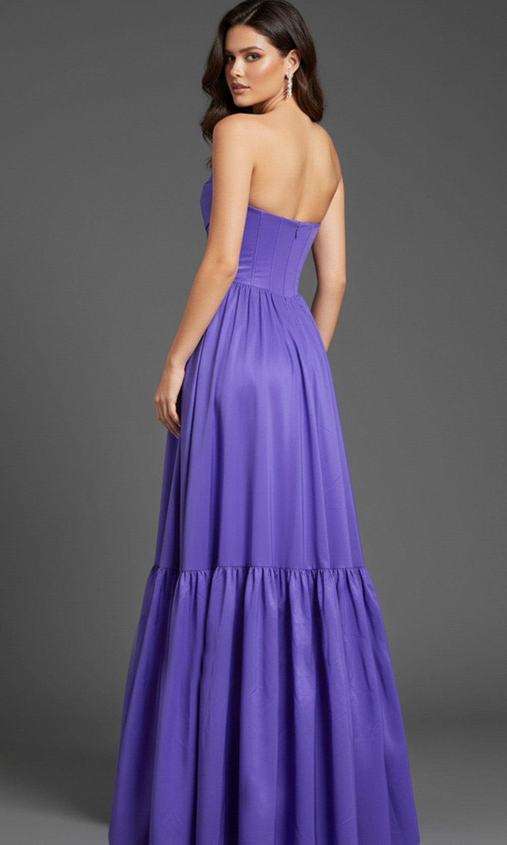 Jovani 47883 - Strapless Tiered Prom Ballgown Ball Gowns