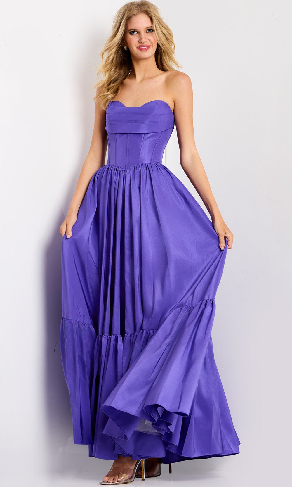 Jovani 47883 - Strapless Tiered Prom Ballgown