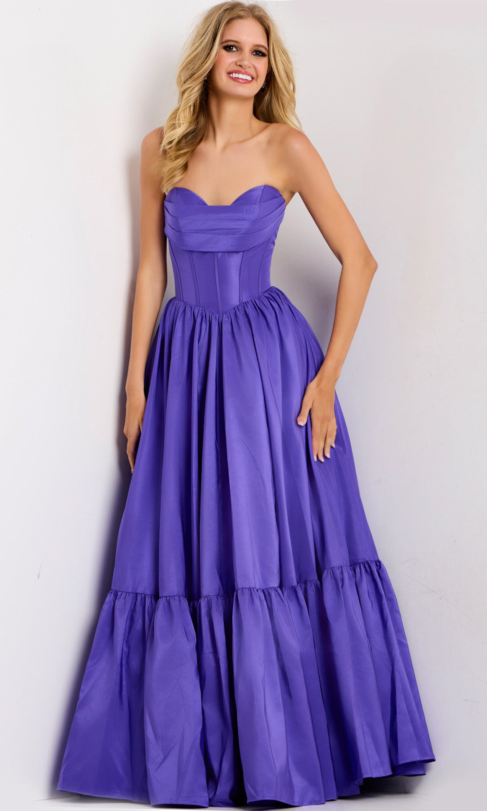 Jovani 47883 - Strapless Tiered Prom Ballgown Ball Gowns