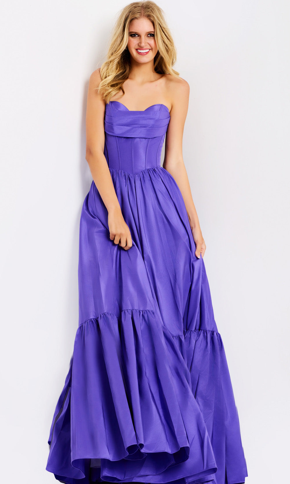 Jovani 47883 - Strapless Tiered Prom Ballgown