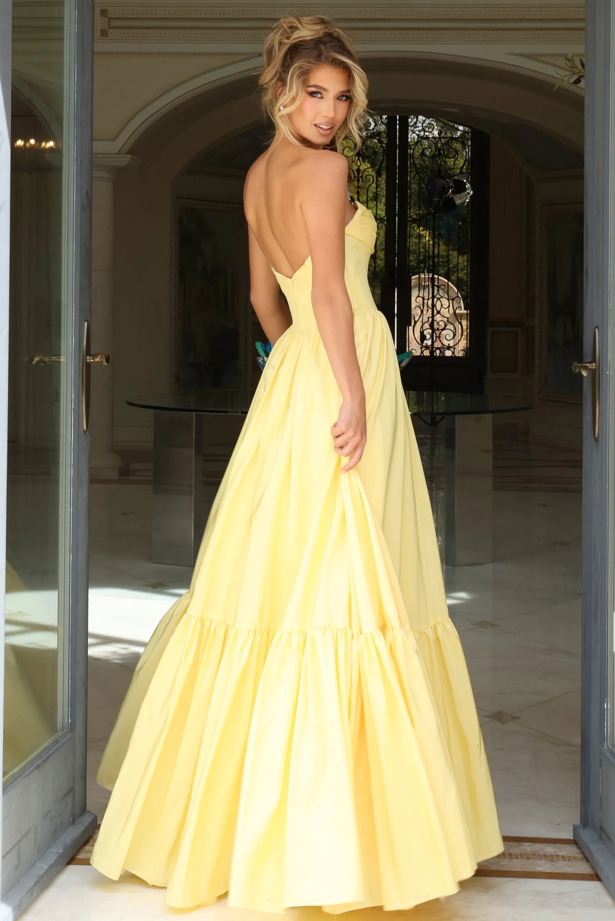 Jovani 47883 - Strapless Tiered Prom Ballgown