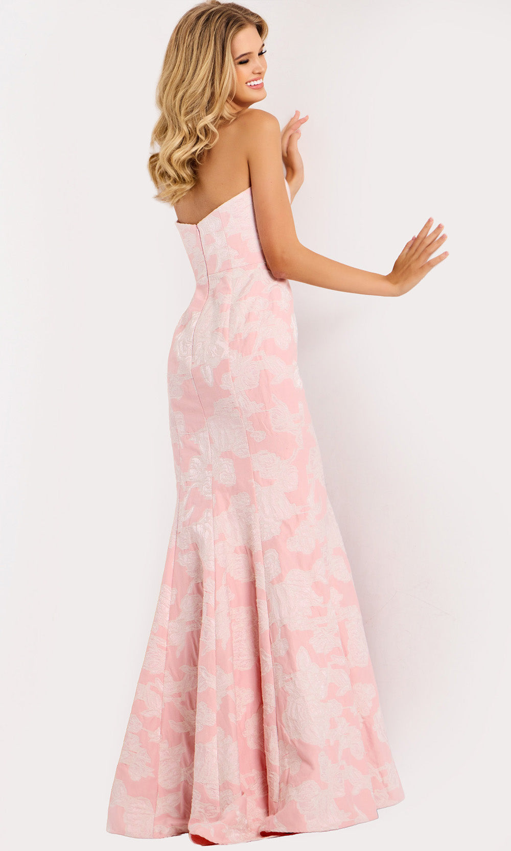 Jovani 48260 - Mermaid Floral Texture Sweetheart Dress