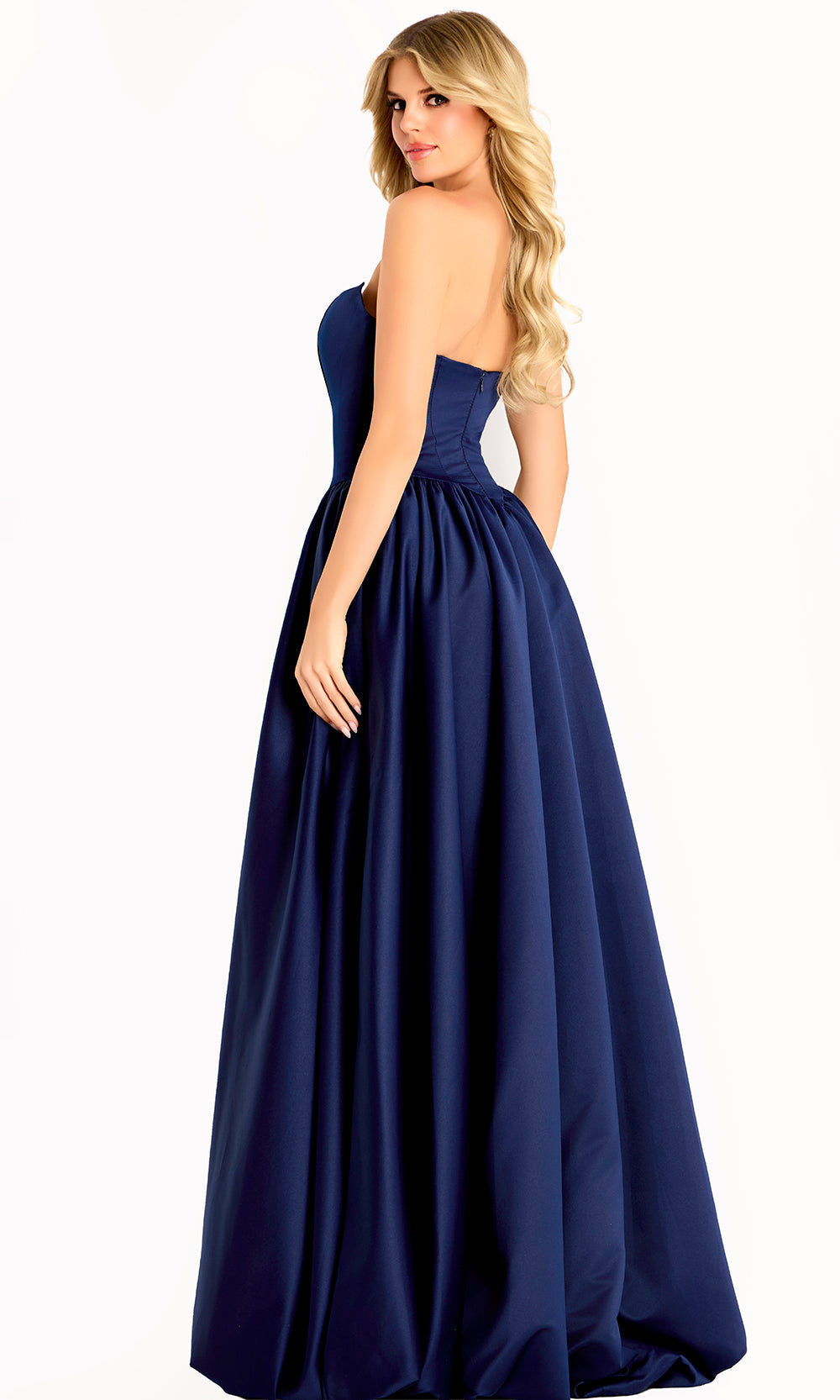 Jovani 48482 - Scoop Neck Gathered Ballgown