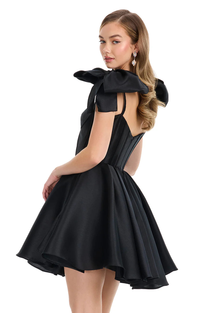 Ashley Lauren 4855 - Pleated A-line Sweetheart Mini Dress