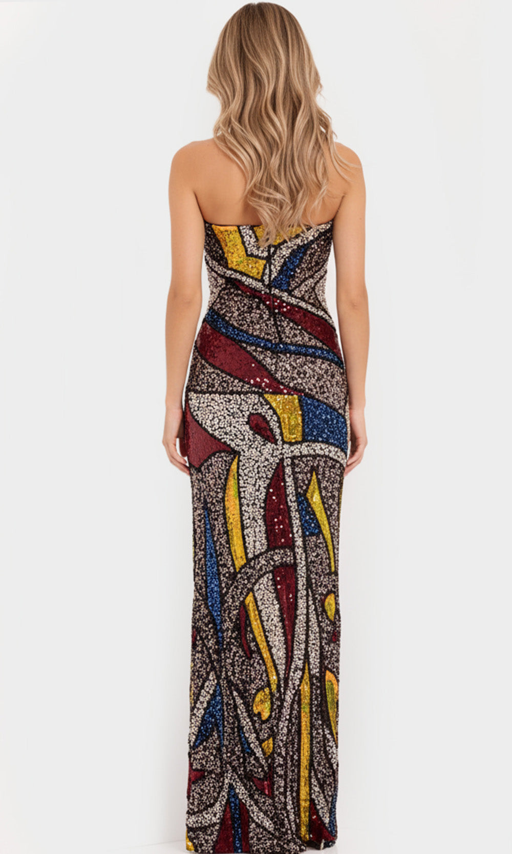Jovani 48617 - Multi-Tone Sequin Fitted Dress