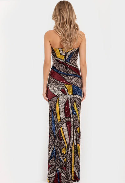 Jovani 48617 - Multi-Tone Sequin Fitted Dress Prom Dresses In Multi