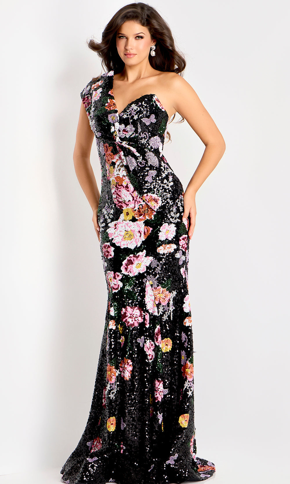 Jovani 48638 - Sequin Embellished Fit and Flare Gown