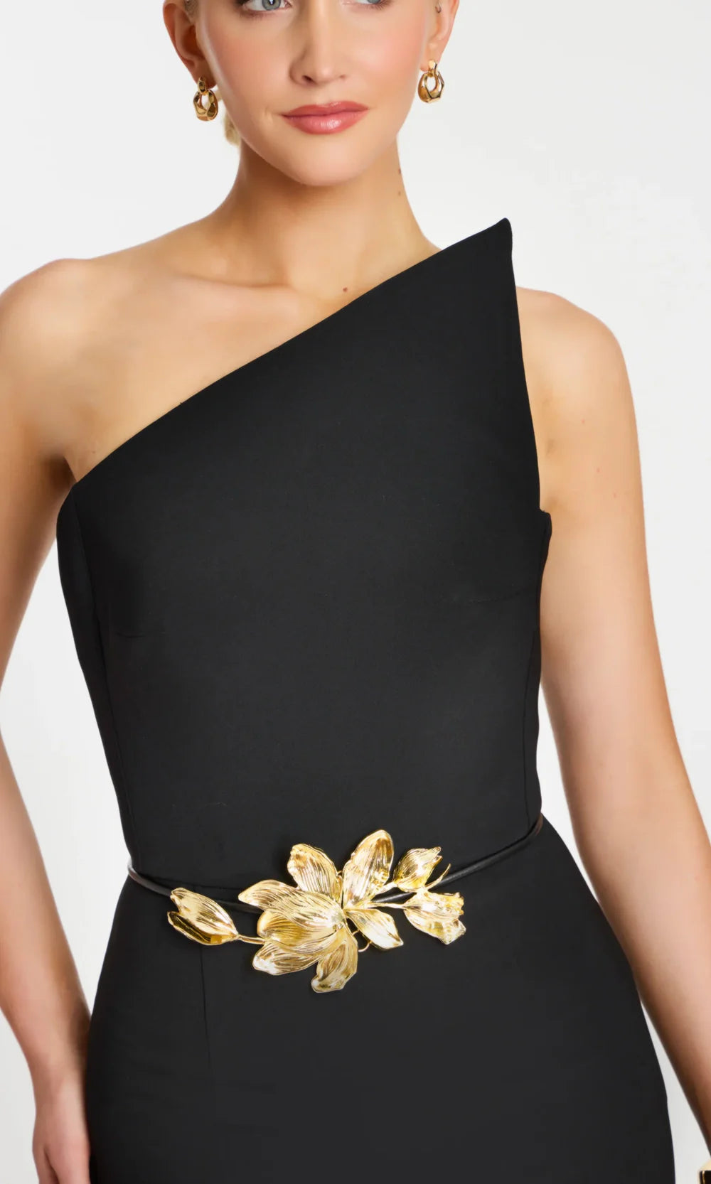 Jovani 48659 - Waist Tie Back Asymmetric Jumpsuit Formal Pantsuits  in Black  