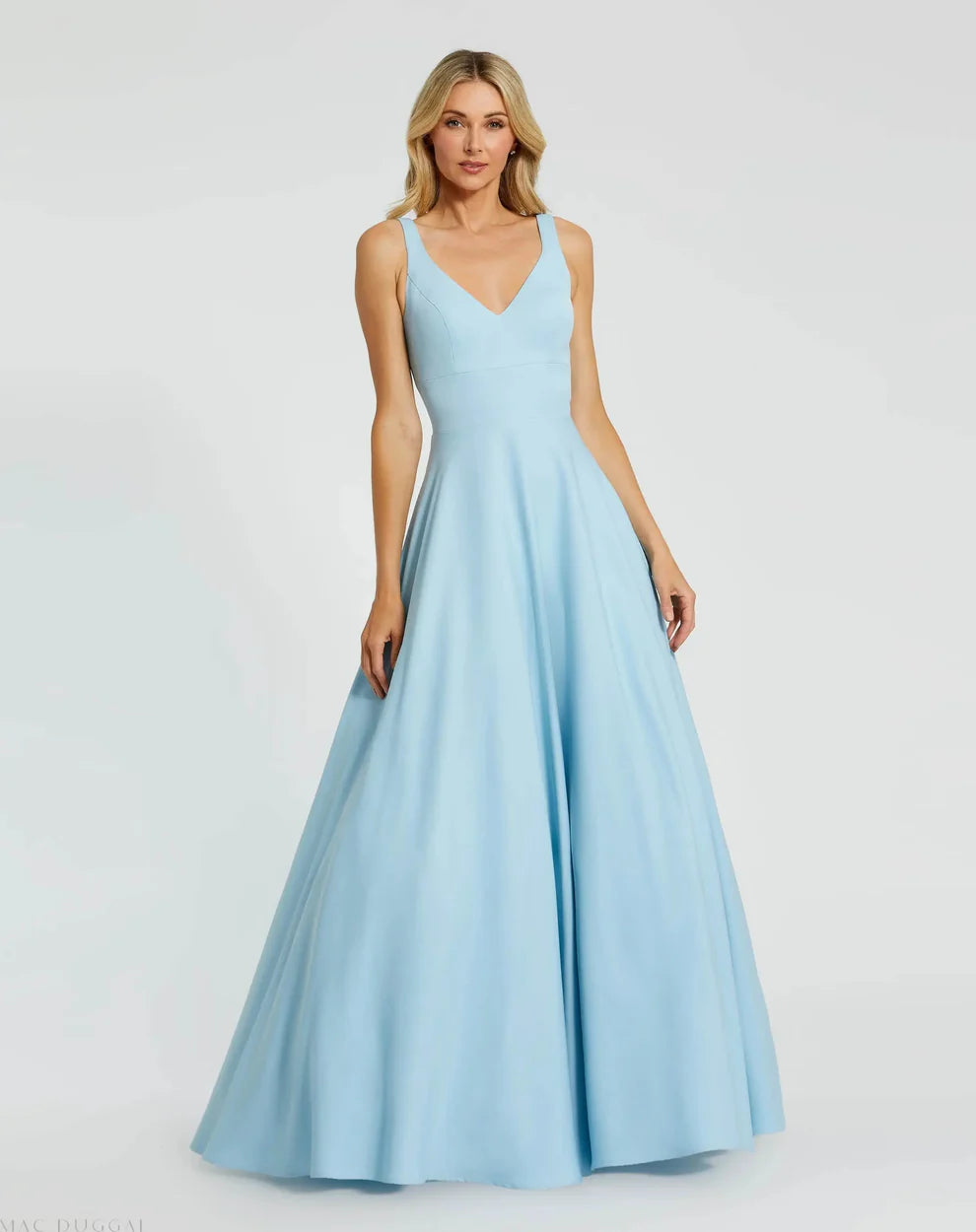 Ieena Duggal - 48924 V-Neck A-Line Evening Dress