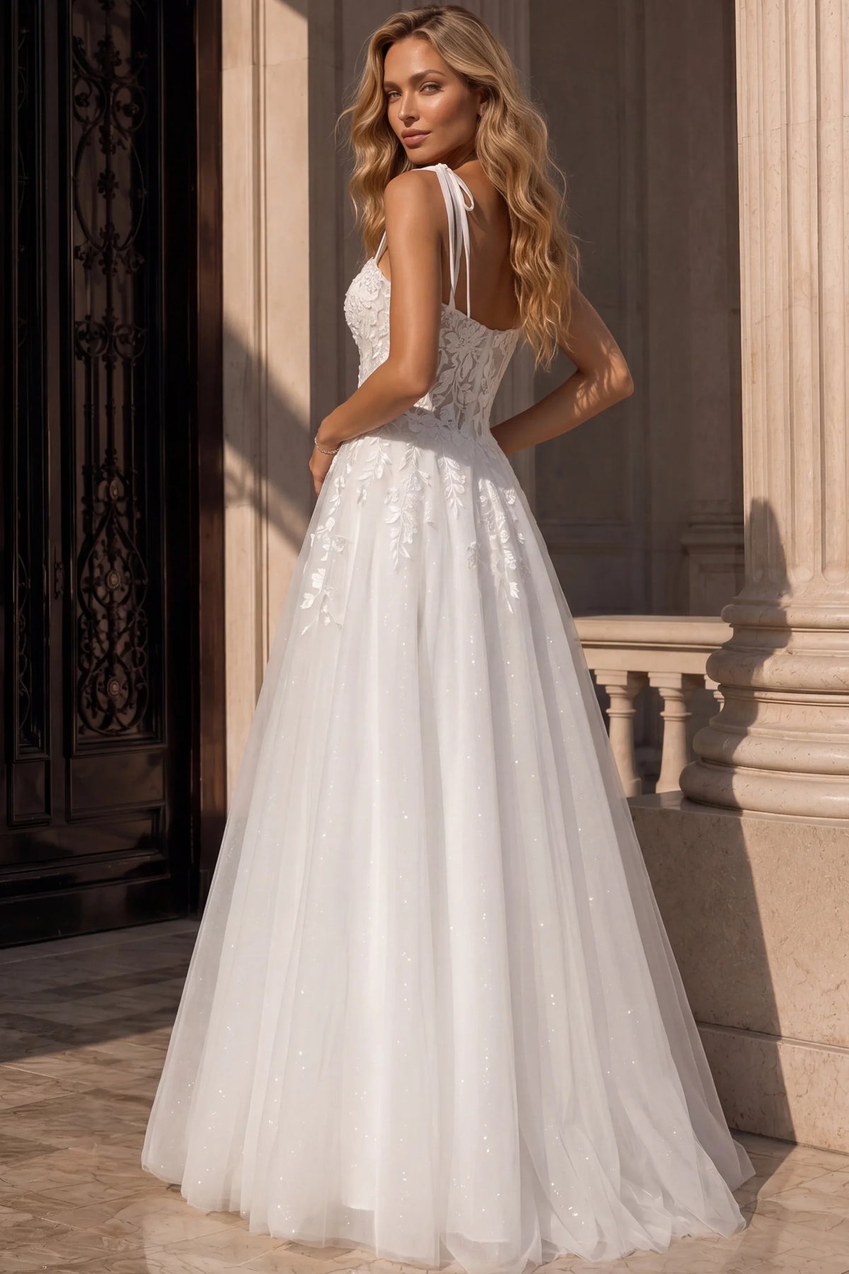 Jovani 49092 - Lace Applique Sweetheart Tulle Gown