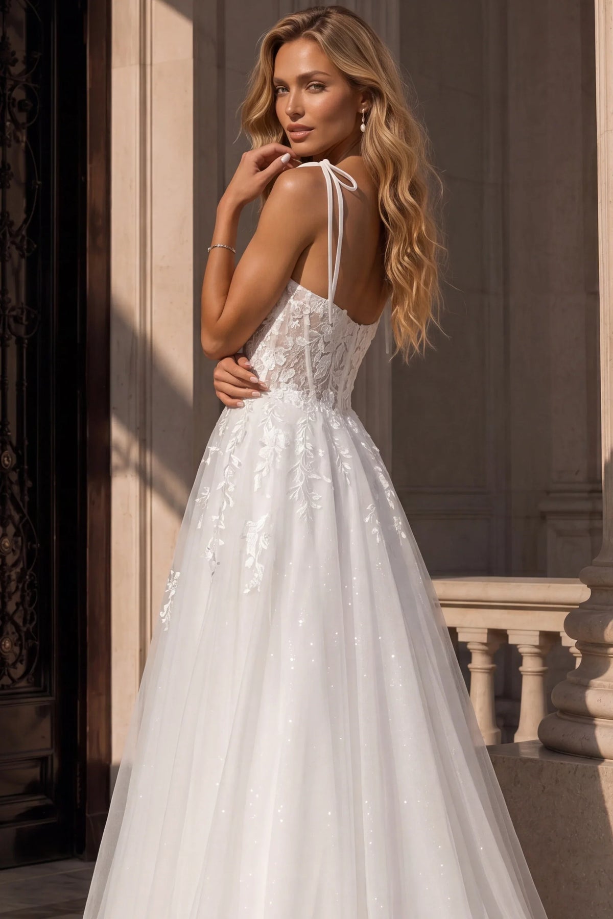 Jovani 49092 - Lace Applique Sweetheart Tulle Gown