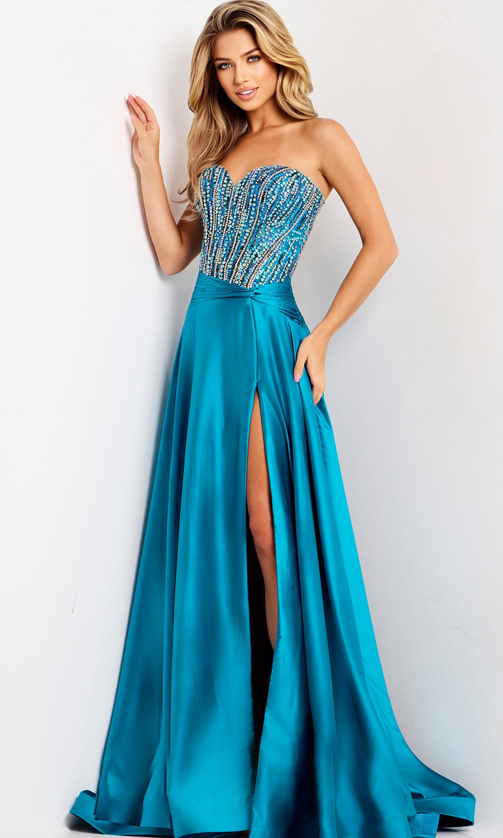 Jovani 43729 - Sweetheart Embellished A-Line Gown