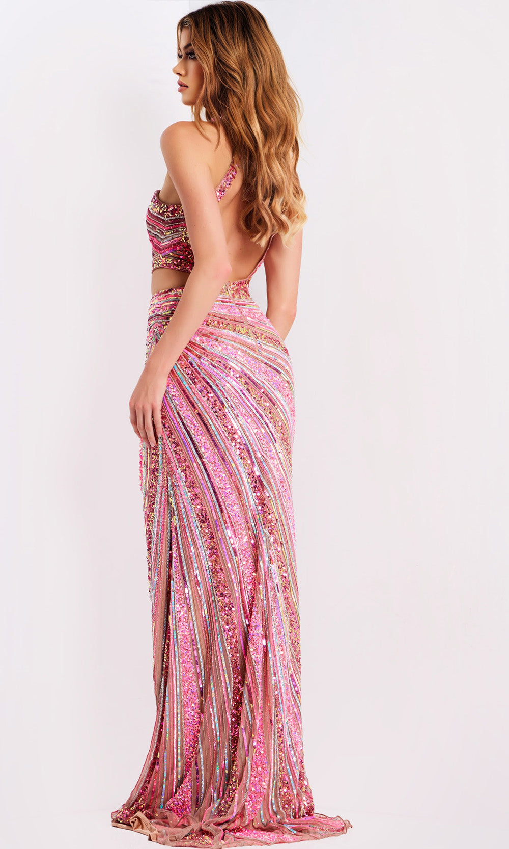 Jovani 49266 - Cutout Bodice Sequin Sheath Dress Prom Dresses