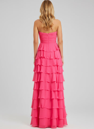 Jovani 47898 - Cutout Tiered Skirt Strapless Dress Prom Dresses in In Pink