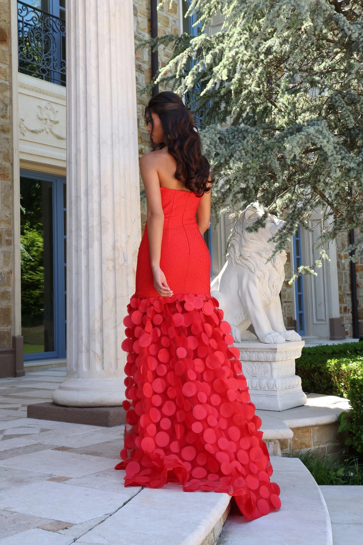 Jovani 49344 - Circular Applique Mermaid Prom Gown