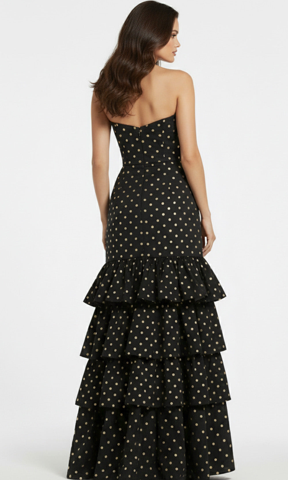 Jovani 49419SC - Polka Dot Strapless Dress