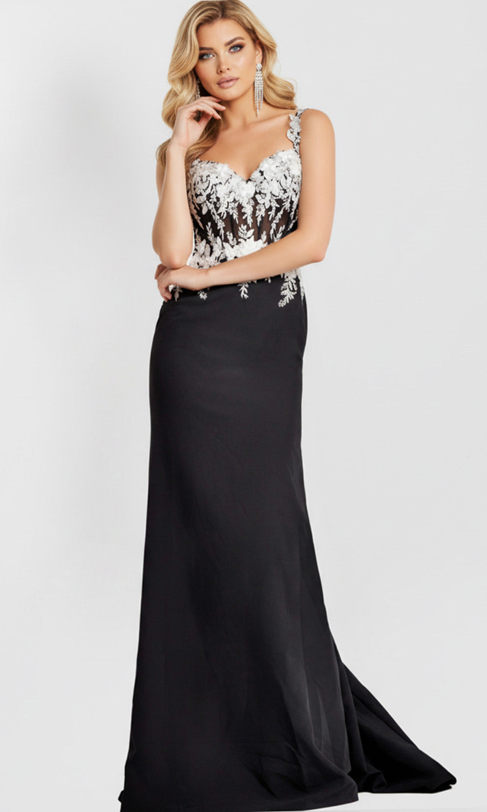 Jovani 49465 - Sweetheart Embroidered Prom Gown