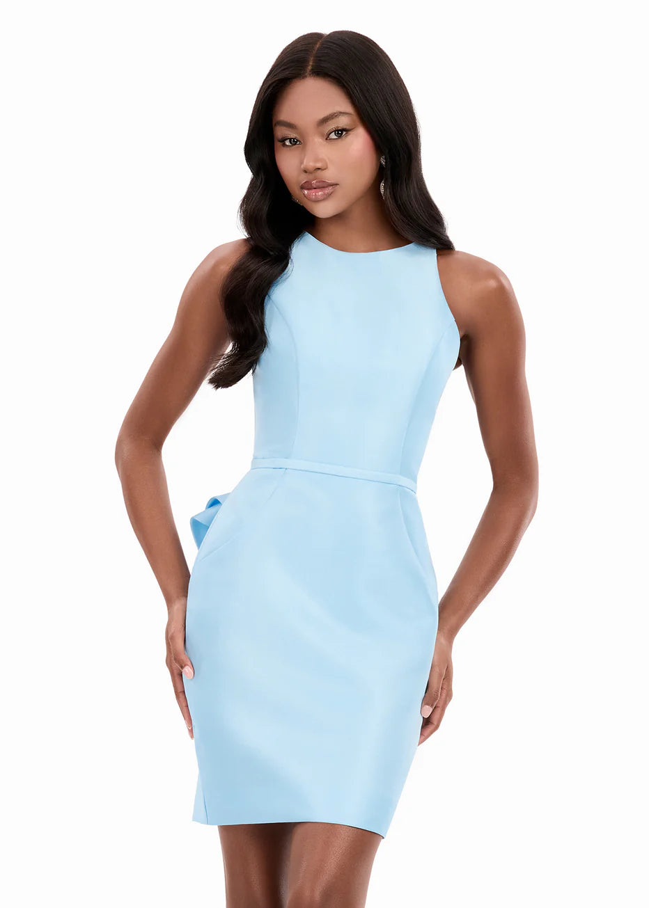Ashley Lauren 4948 - Sleeveless Bodycon Dress with Bow Accent