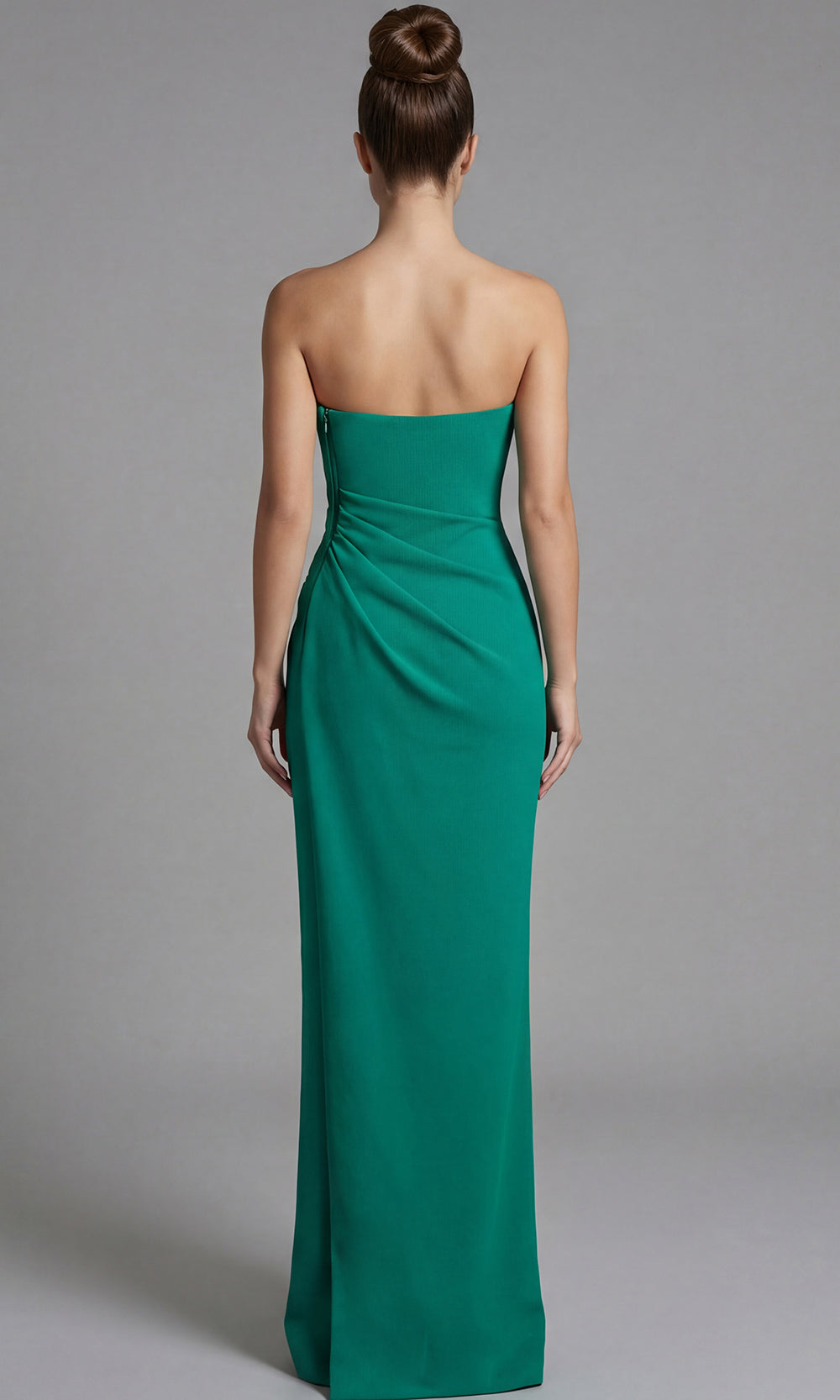 Jovani 49505 - Strapless 3D Rosette Column Evening Gown Special Occasion Dress In Green