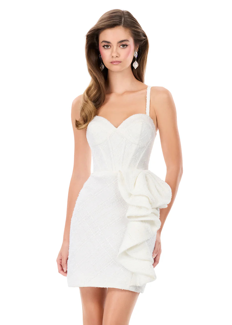 Ashley Lauren 4951 - Tweed Sleeveless Sheath Dress