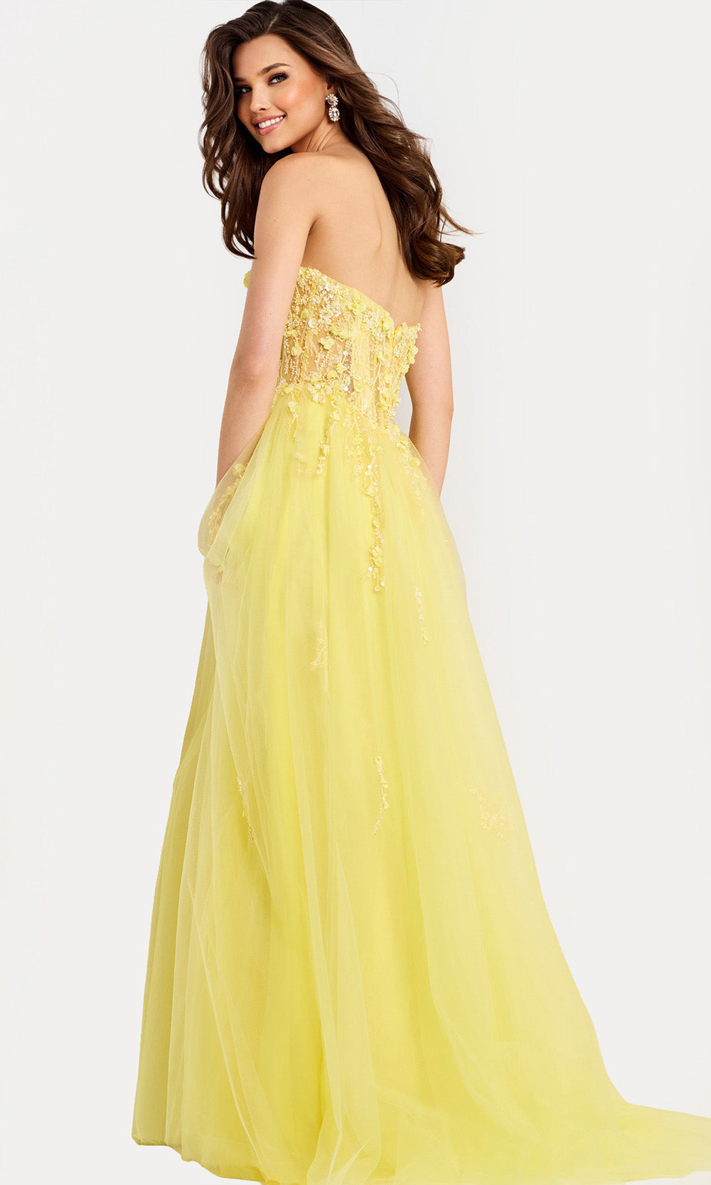 Jovani 49704 - Sweetheart Floral Embellished Long Gown Prom Dresses