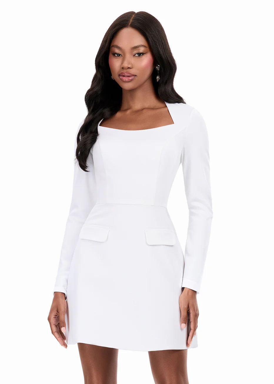 Ashley Lauren 4971 - Cutout Back Full-Length Sleeve Dress