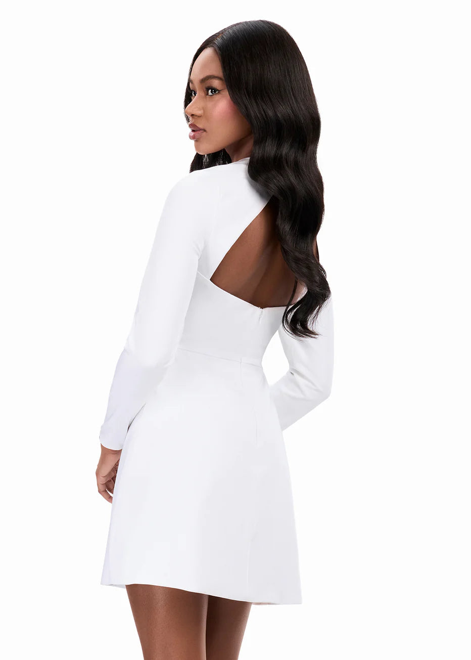 Ashley Lauren 4971 - Cutout Back Full-Length Sleeve Dress