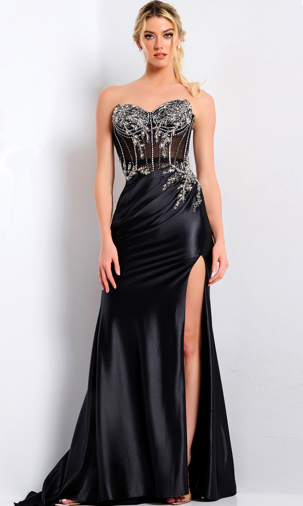 Jovani 49720 - Beaded Applique Sweetheart Prom Dress