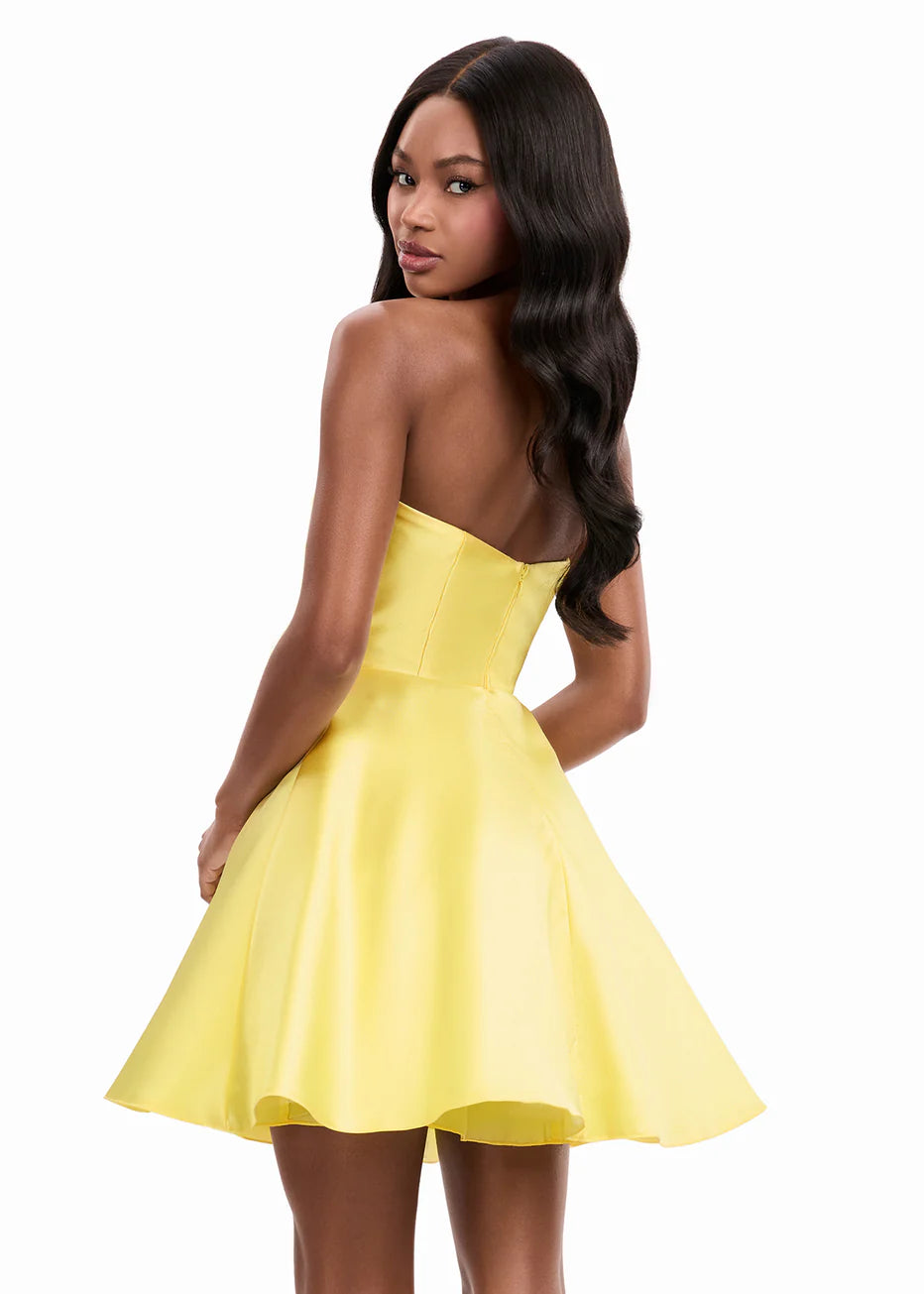 Ashley Lauren 4975 - 3D Floral Accent A-Line Cocktail Dress