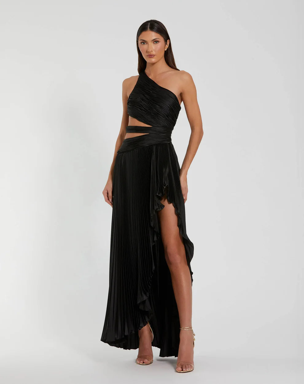 Mac Duggal 49837 - Pleated High Low Evening Dress
