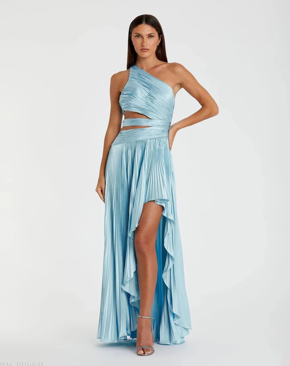 Mac Duggal 49837 - Pleated High Low Evening Dress