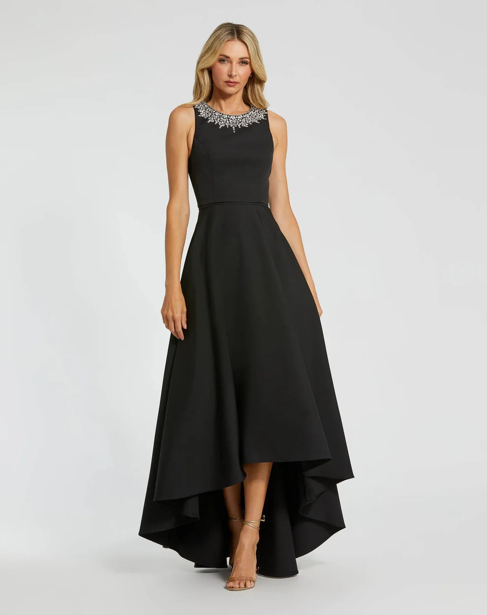 Ieena Duggal 49844 - Sleeveless A-Line High Low Formal Gown
