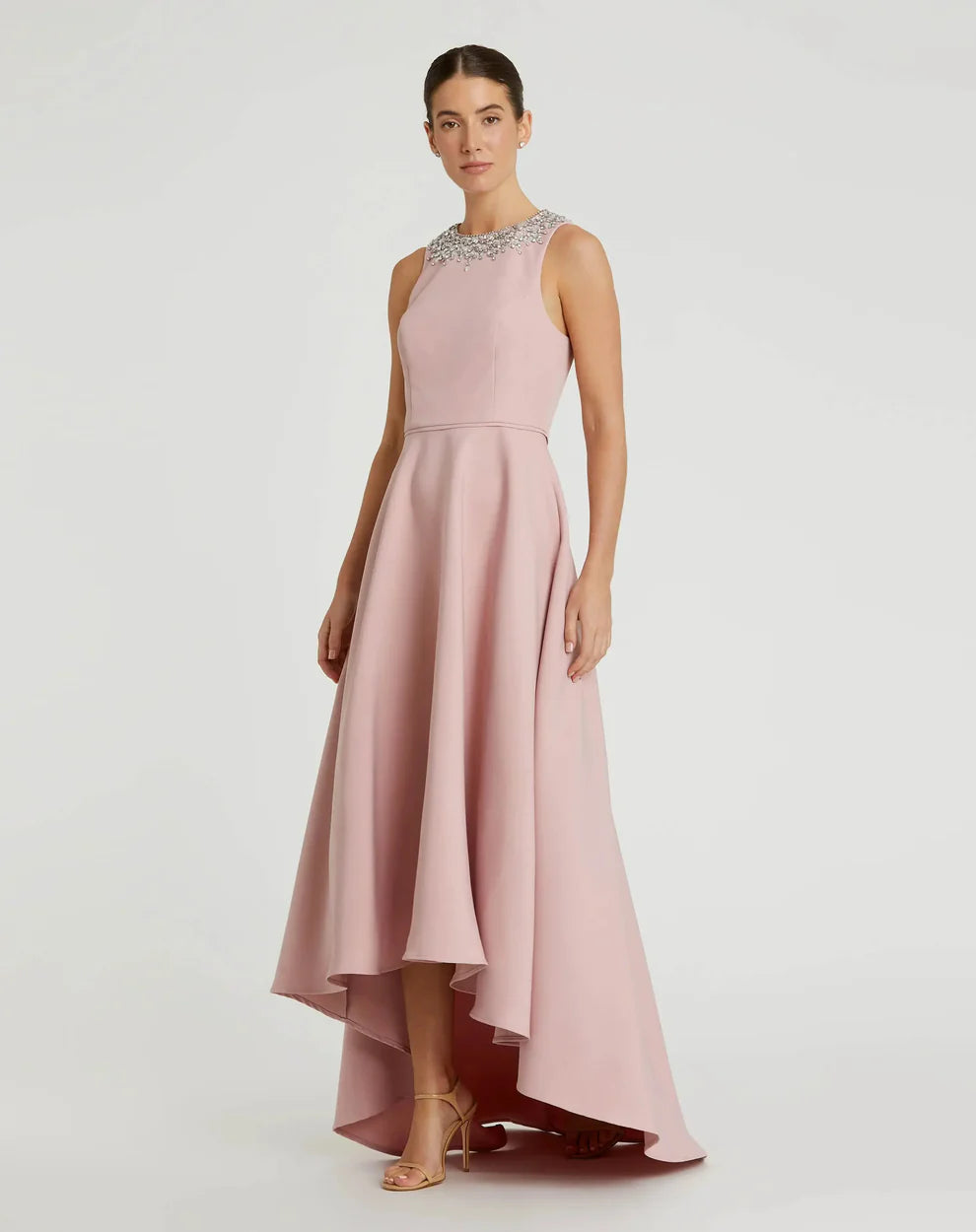 Ieena Duggal 49844 - Sleeveless A-Line High Low Formal Gown