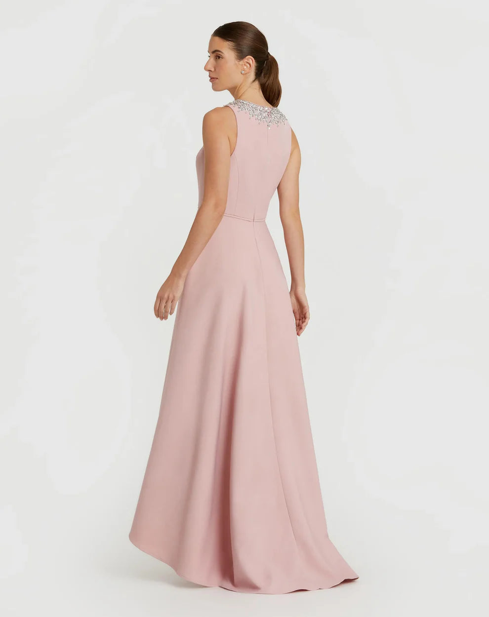 Ieena Duggal 49844 - Sleeveless A-Line High Low Formal Gown