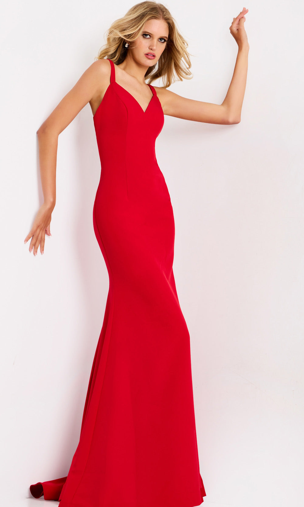 Jovani 49861 - Strappy Open Back Fitted Gown