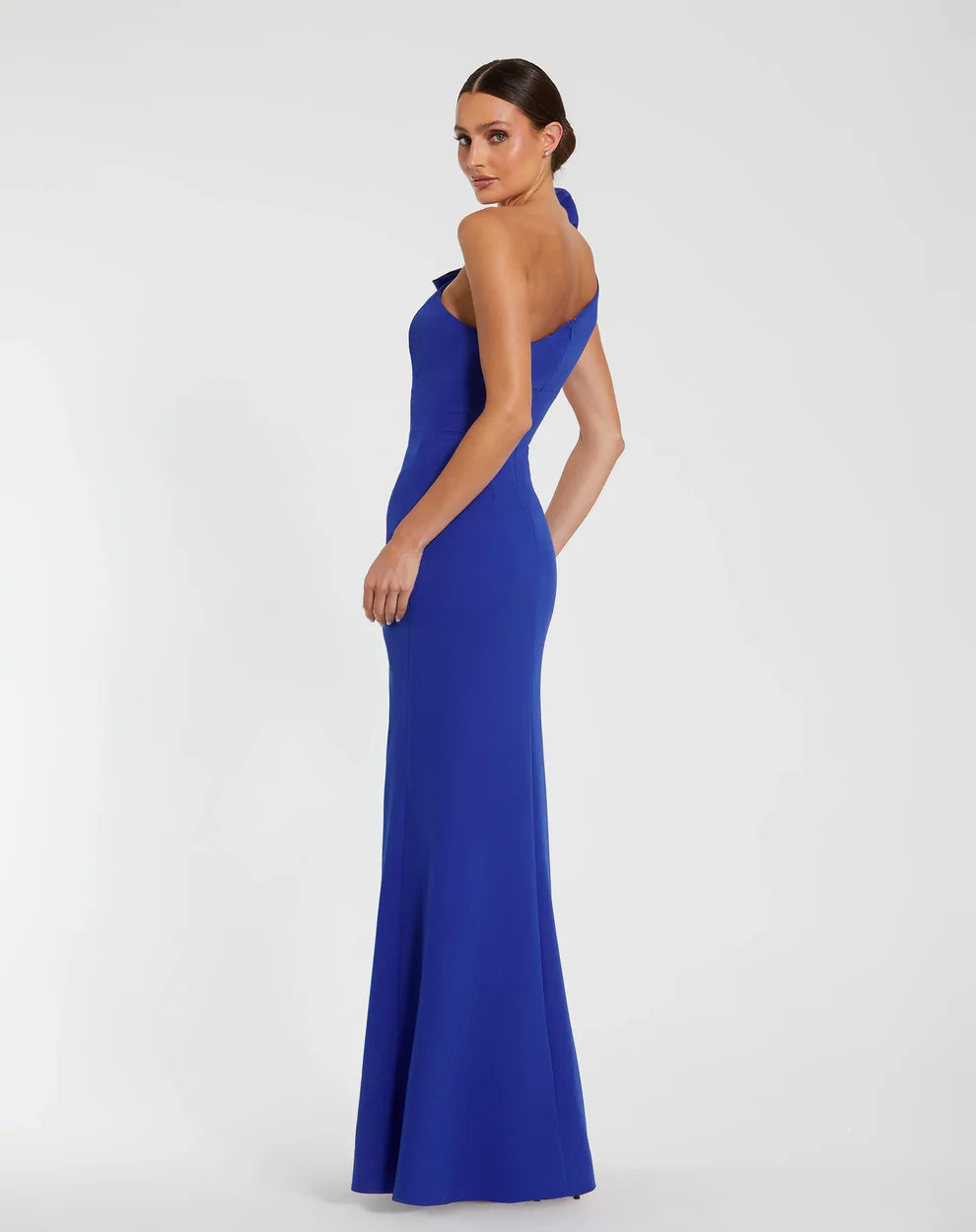 mac duggal royal blue dress 49862 - Long Crepe Sheath Designer Mini Dresses | this stunner crafts an Length:Medium Women size:M