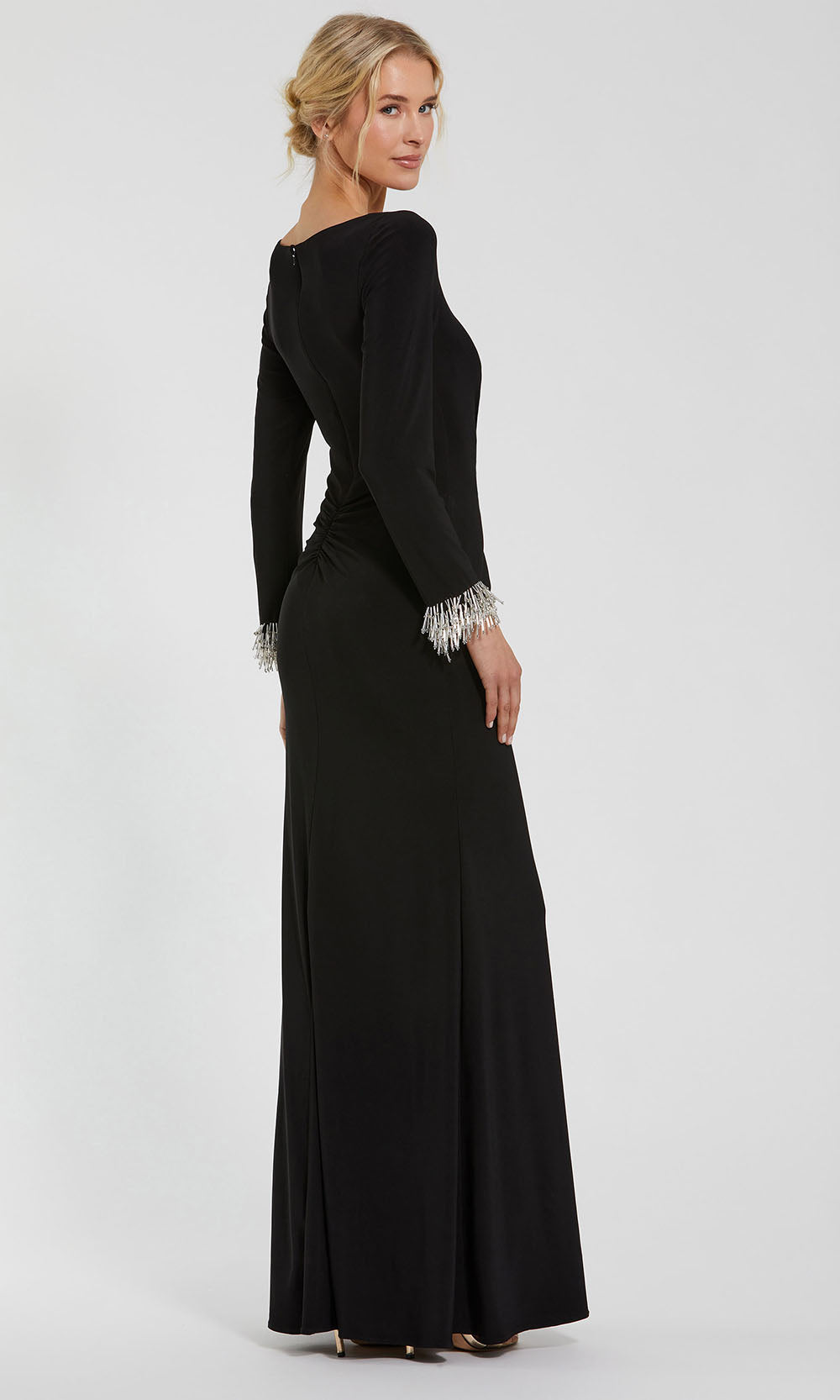 Ieena Duggal 49896 - Long Sleeve Ruched Waist Gown Mother of the Bride Dresses