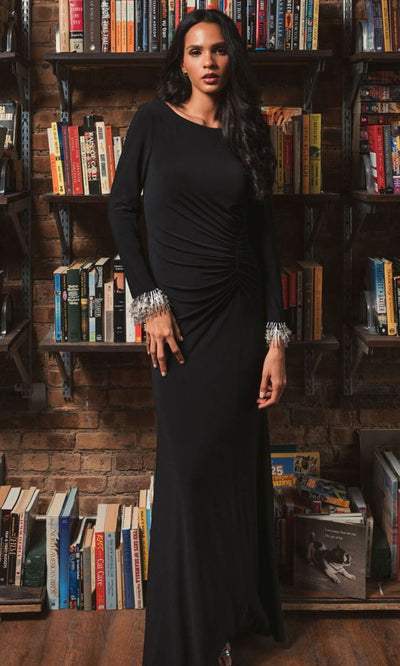 Ieena Duggal 49896 - Long Sleeve Ruched Waist Gown Mother of the Bride Dresses