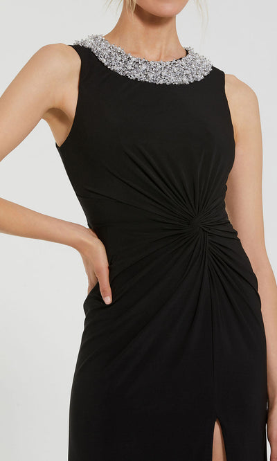 Ieena Duggal 49952 - Twist Front Sleeveless Jersey Gown Prom Dresses