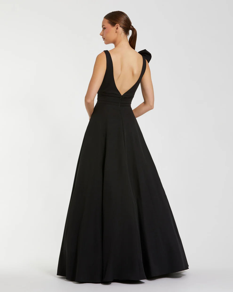 Mac Duggal 49972 - Elegant Satin Gown with Pockets