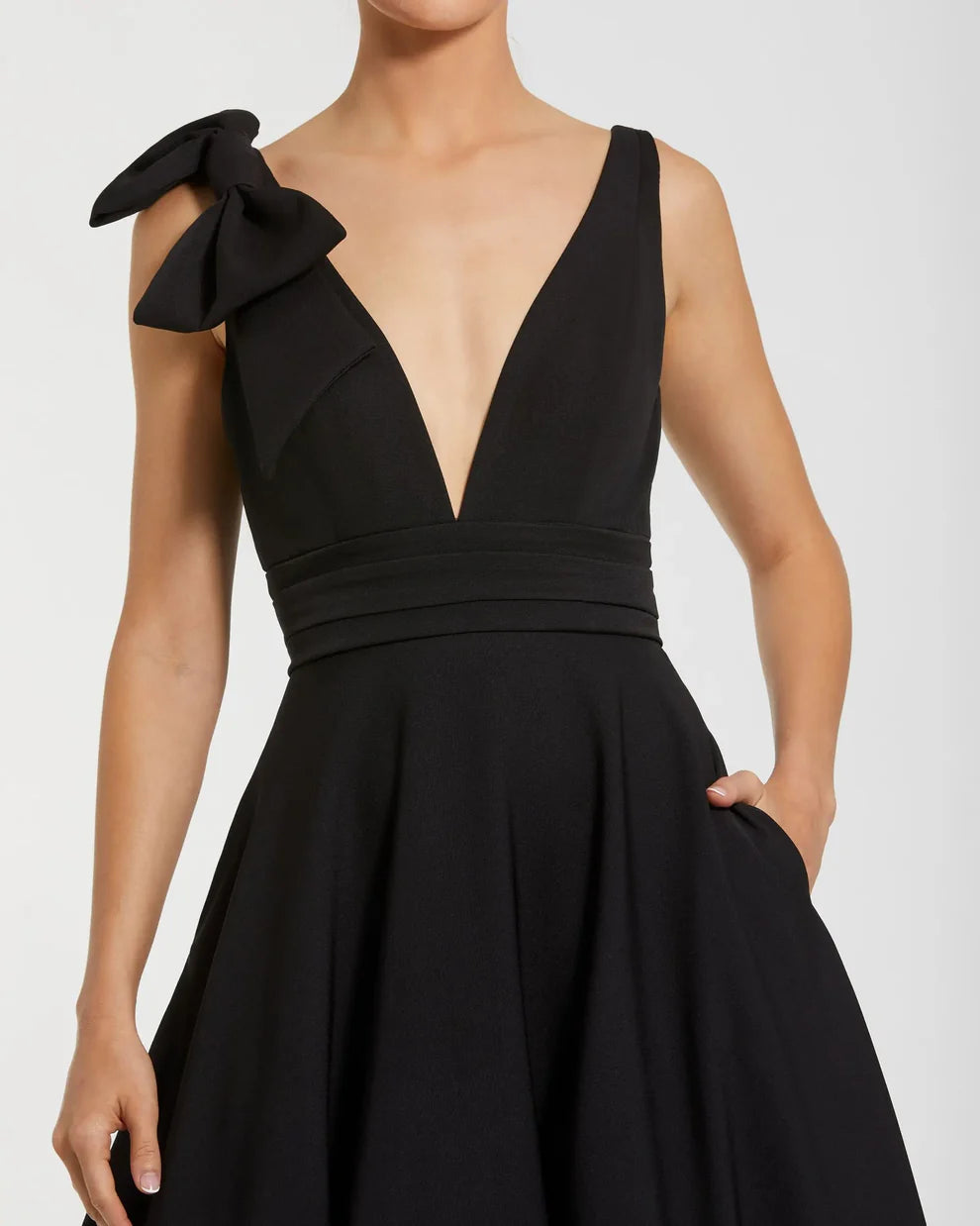Mac Duggal 49972 - Elegant Satin Gown with Pockets