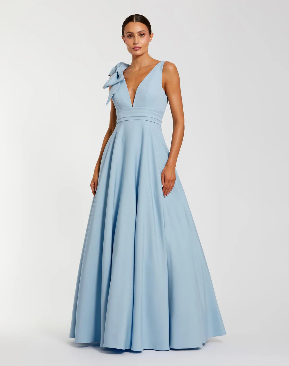 Mac Duggal 49972 - Elegant Satin Gown with Pockets