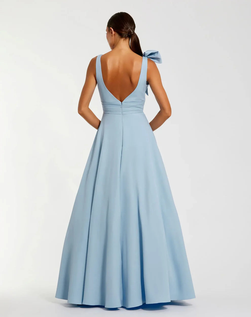 Mac Duggal 49972 - Elegant Satin Gown with Pockets