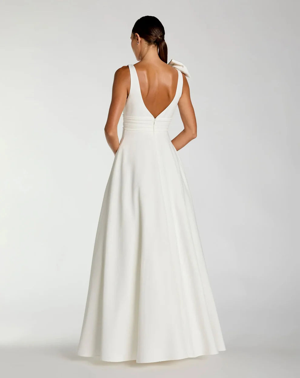 Mac Duggal 49972 - Elegant Satin Gown with Pockets